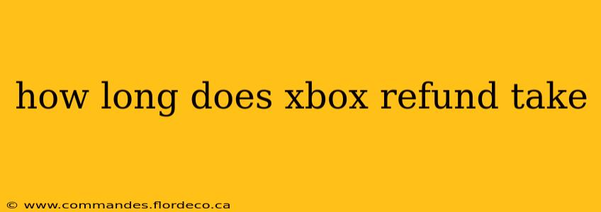 how long does xbox refund take