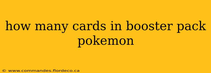how many cards in booster pack pokemon