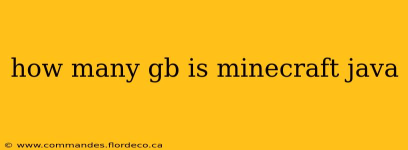 how many gb is minecraft java