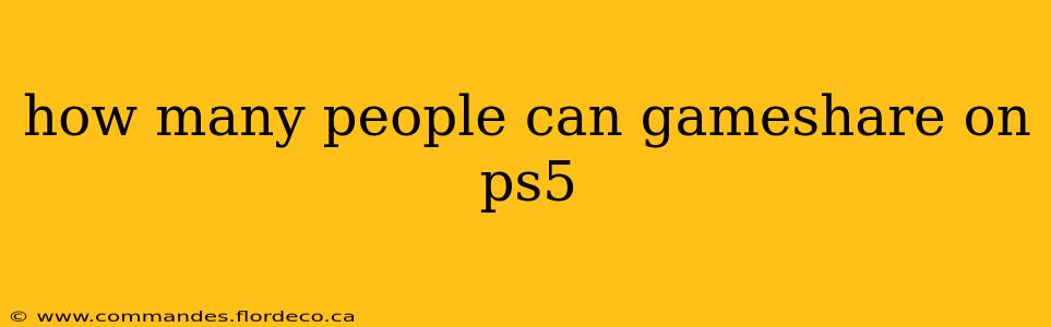 how many people can gameshare on ps5