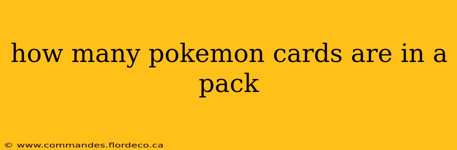 how many pokemon cards are in a pack