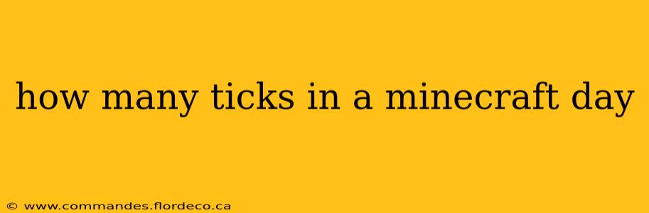 how many ticks in a minecraft day