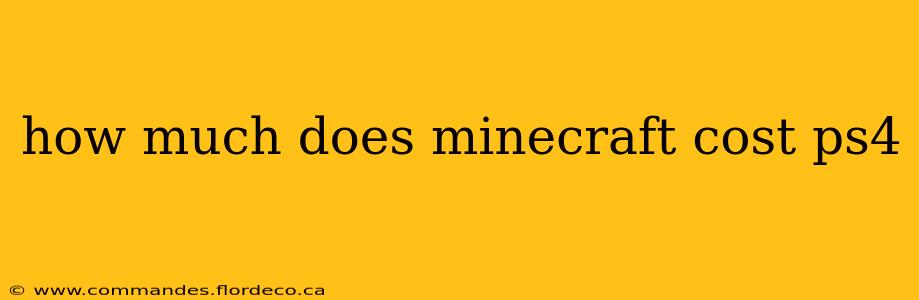 how much does minecraft cost ps4