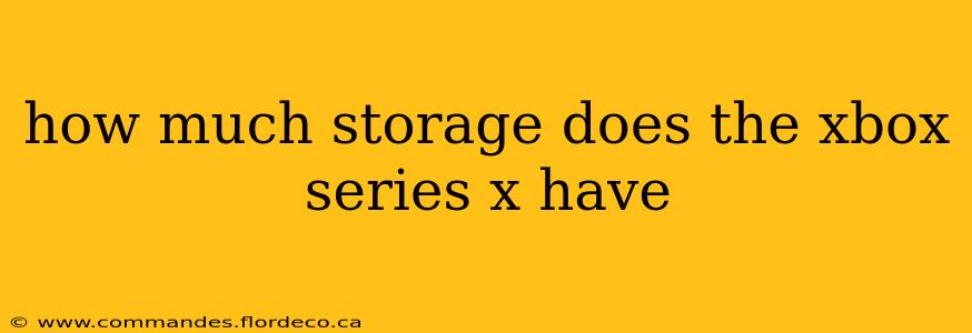 how much storage does the xbox series x have