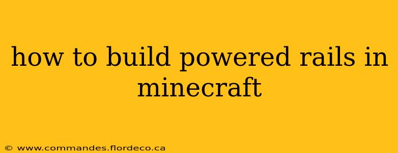 how to build powered rails in minecraft