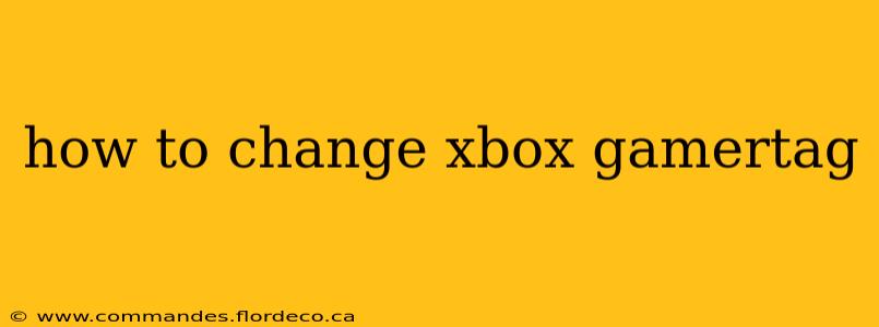 how to change xbox gamertag
