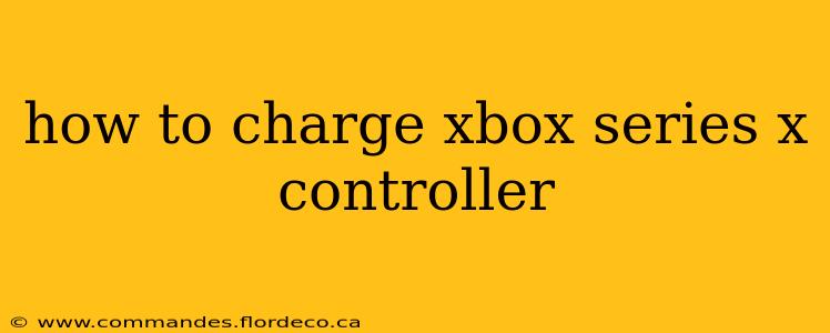how to charge xbox series x controller