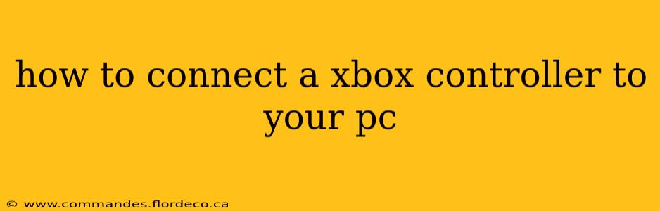 how to connect a xbox controller to your pc
