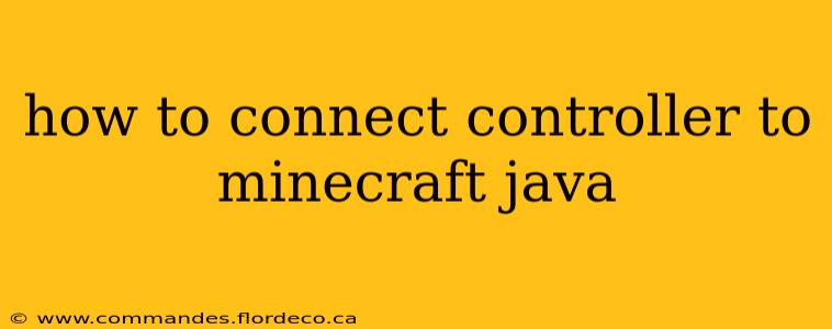 how to connect controller to minecraft java