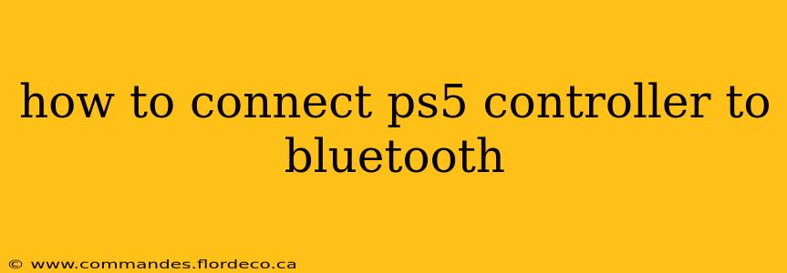 how to connect ps5 controller to bluetooth