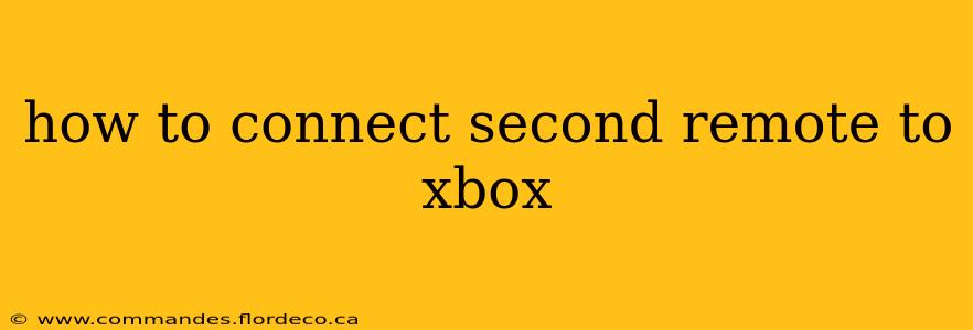 how to connect second remote to xbox