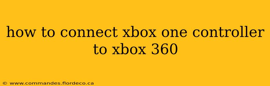 how to connect xbox one controller to xbox 360