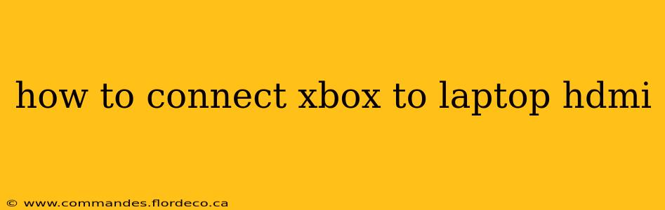 how to connect xbox to laptop hdmi