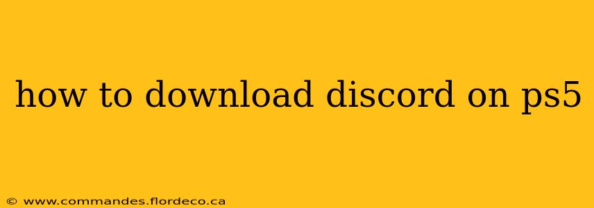 how to download discord on ps5