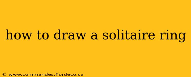 how to draw a solitaire ring