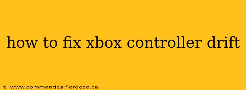how to fix xbox controller drift