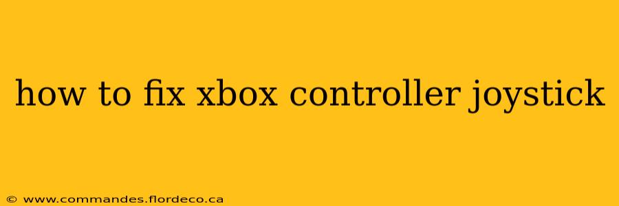 how to fix xbox controller joystick