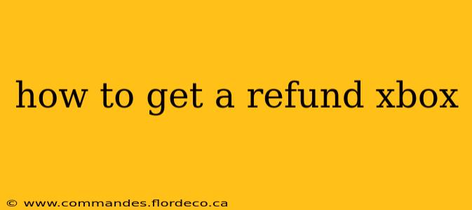 how to get a refund xbox