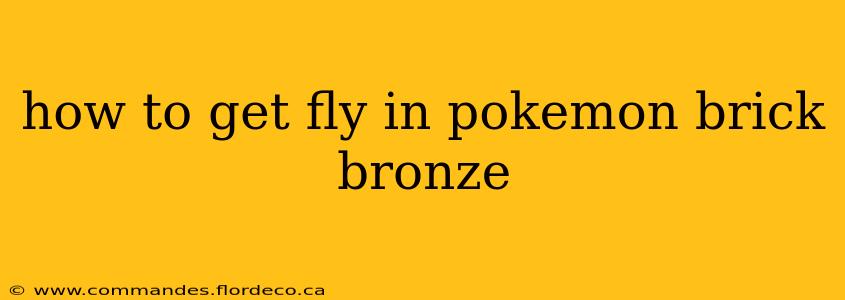 how to get fly in pokemon brick bronze