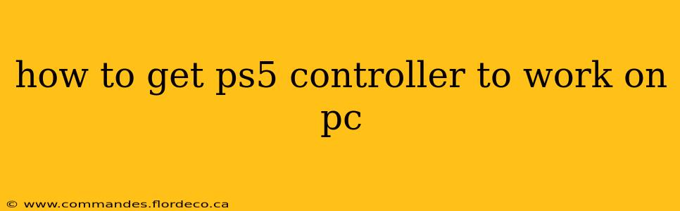 how to get ps5 controller to work on pc