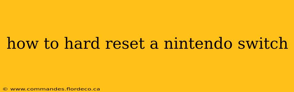 how to hard reset a nintendo switch
