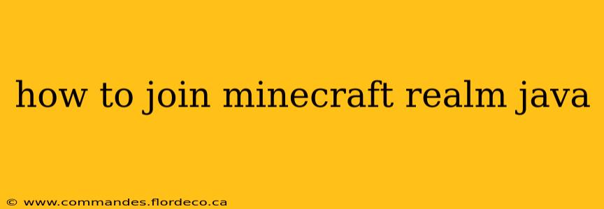 how to join minecraft realm java