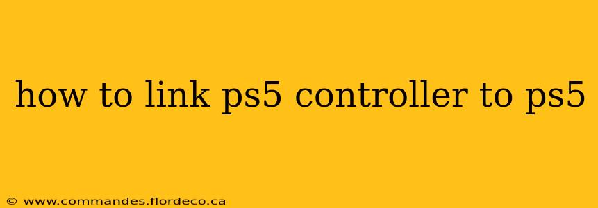 how to link ps5 controller to ps5