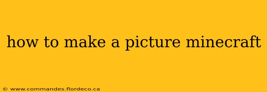 how to make a picture minecraft