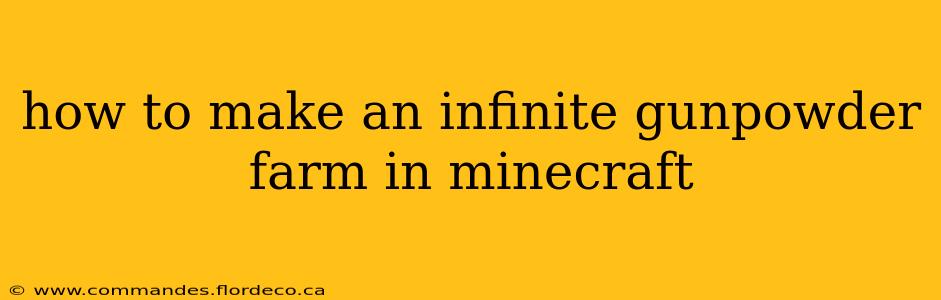 how to make an infinite gunpowder farm in minecraft