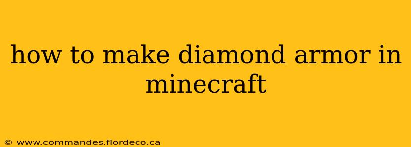 how to make diamond armor in minecraft