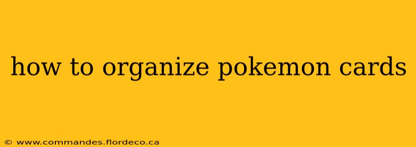 how to organize pokemon cards