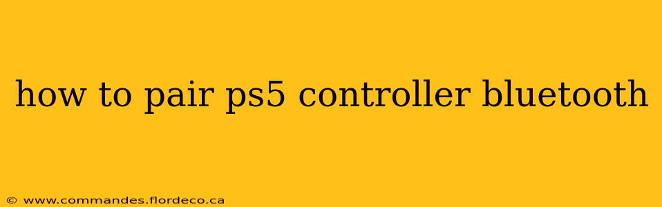 how to pair ps5 controller bluetooth