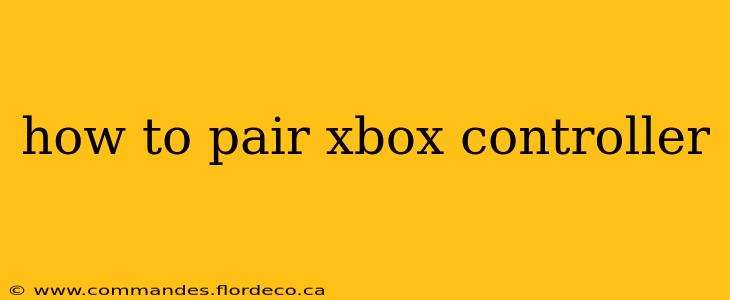 how to pair xbox controller
