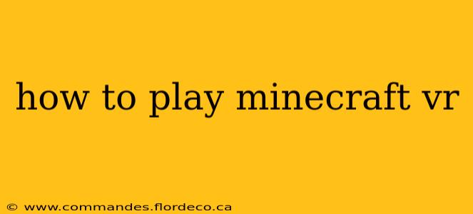 how to play minecraft vr
