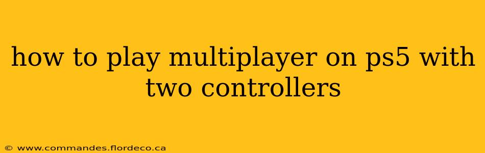 how to play multiplayer on ps5 with two controllers