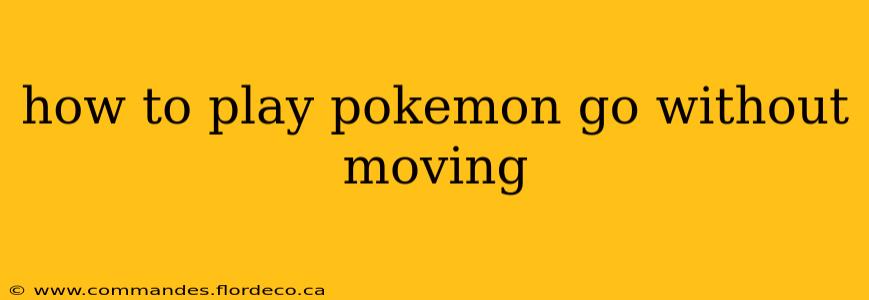 how to play pokemon go without moving