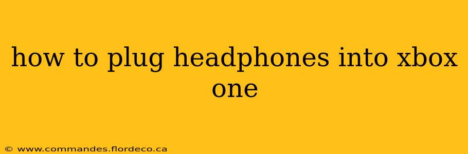 how to plug headphones into xbox one