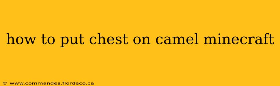 how to put chest on camel minecraft