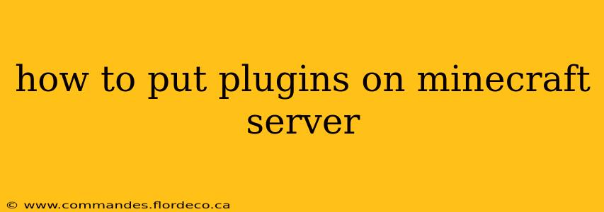 how to put plugins on minecraft server