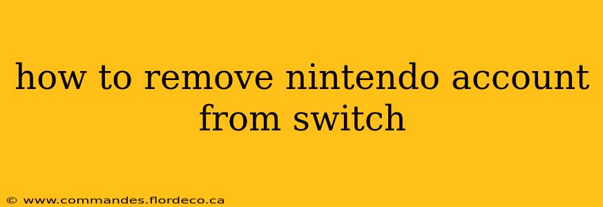 how to remove nintendo account from switch