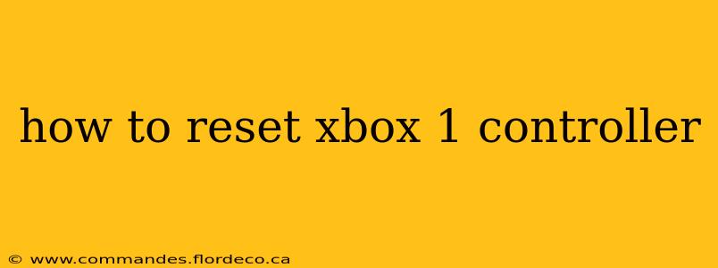 how to reset xbox 1 controller