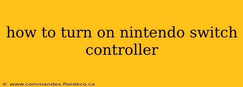 how to turn on nintendo switch controller