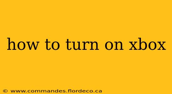 how to turn on xbox