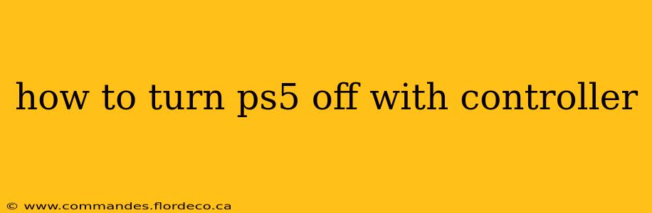 how to turn ps5 off with controller