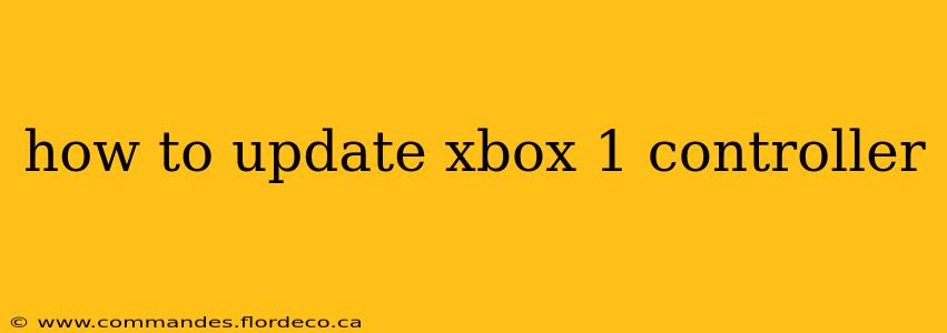 how to update xbox 1 controller