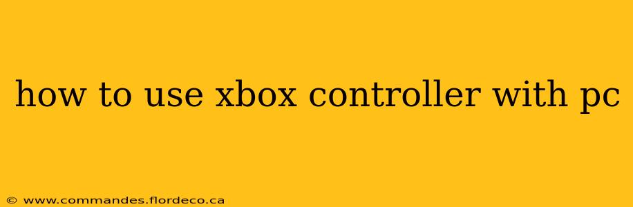 how to use xbox controller with pc