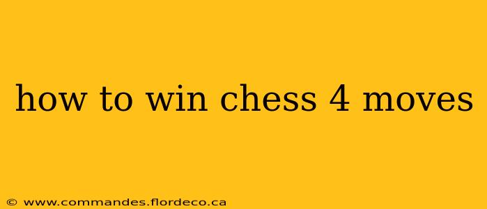 how to win chess 4 moves