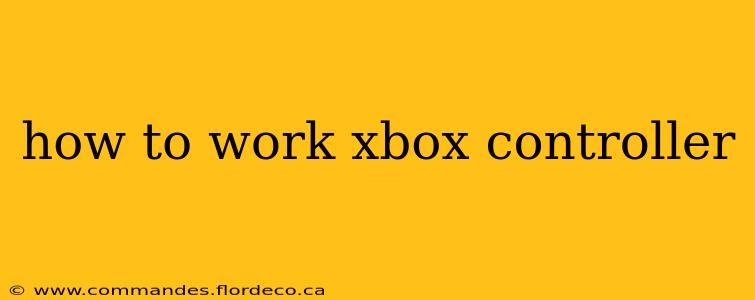 how to work xbox controller