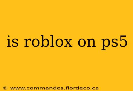 is roblox on ps5