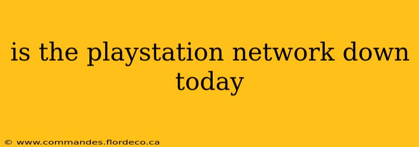 is the playstation network down today